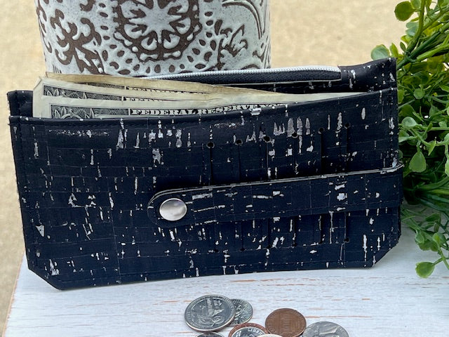 Purse Pal Wallet Black Cork