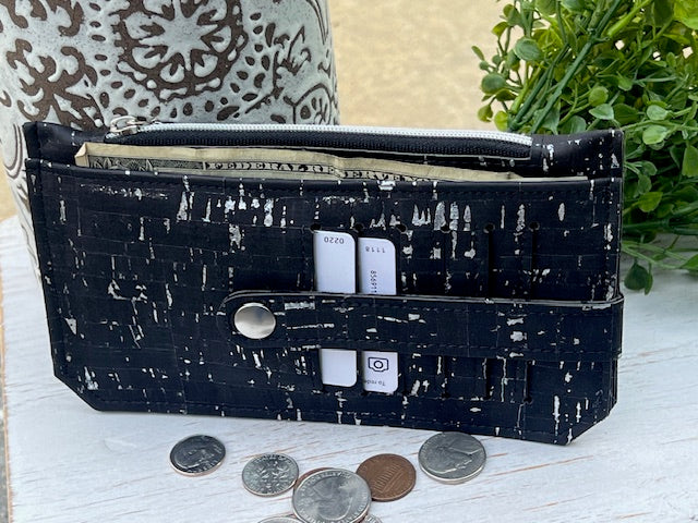 Purse Pal Wallet Black Cork