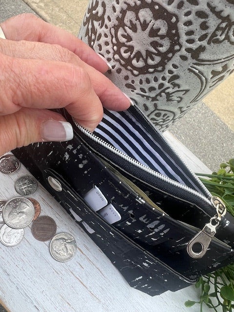Purse Pal Wallet Black Cork