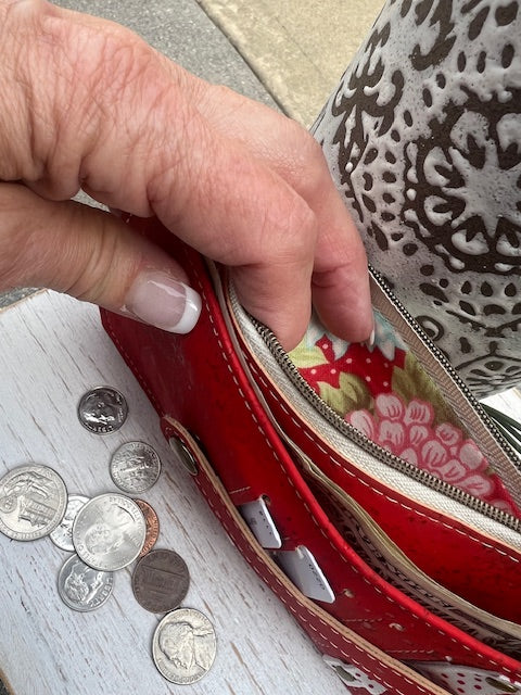 Purse Pal Wallet Red Cork