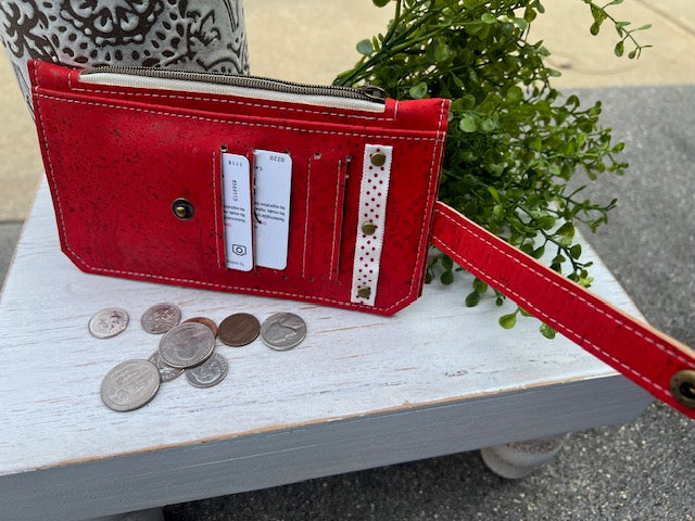 Purse Pal Wallet Red Cork