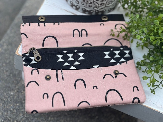 Minimalist Wallet- Full Size Pink Arc