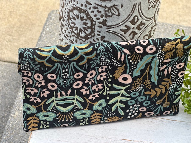 Minimalist Wallet- Full Size Blue Floral
