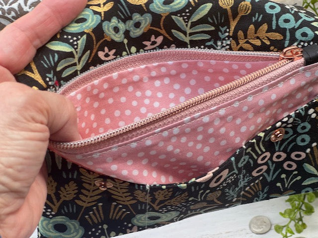 Minimalist Wallet- Full Size Blue Floral