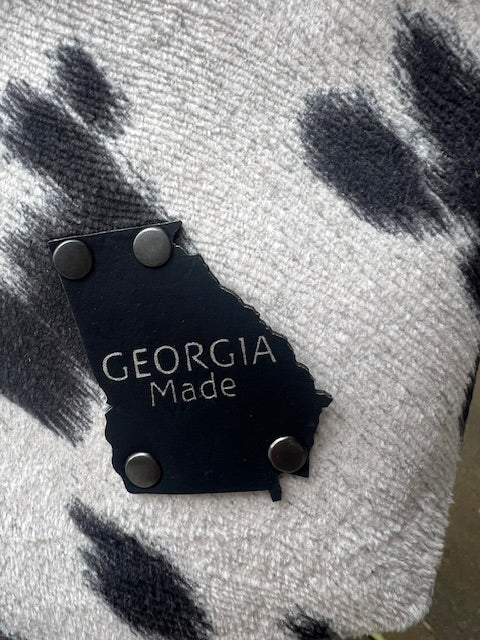 Faux Cowhide Cross Body Purse, Black and White