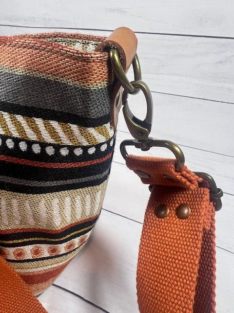 Desert with Pumpkin Strap Crossbody Bag