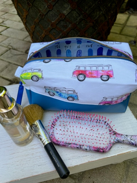Dopp Kit - Royal Blue, Pink, Green Mini Bus