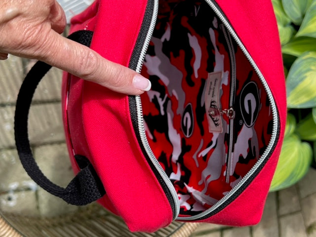 The Poppie - Explorer - Backpack - Red/Black - Canvas - Collegiate - College Fan