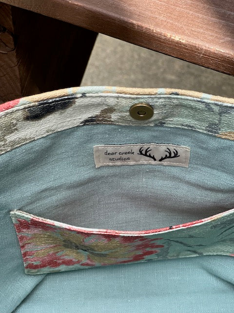 Vera Slouch Bag - Blue Floral Handbag
