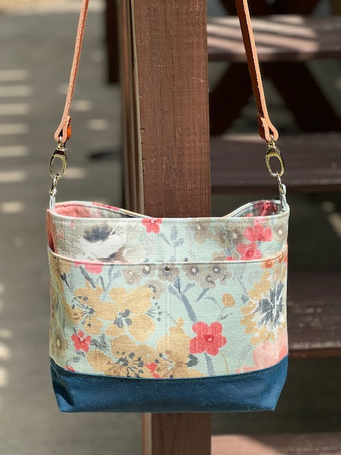 Vera Slouch Bag - Blue Floral Handbag