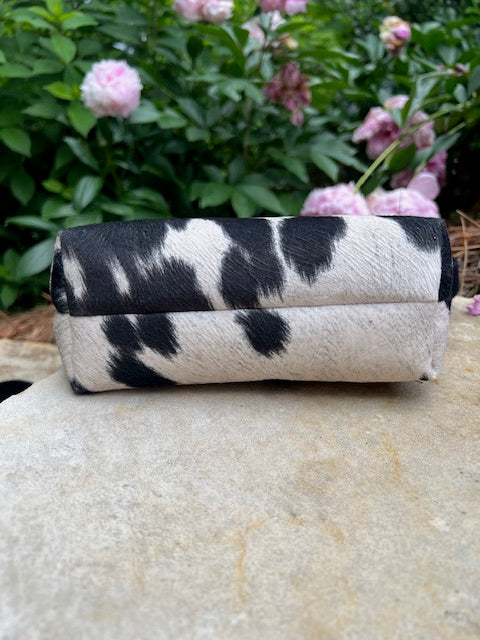Crossbody - Black Faux Cowhide