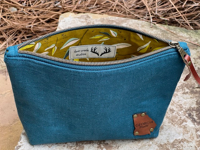Teal Zipper Pouch