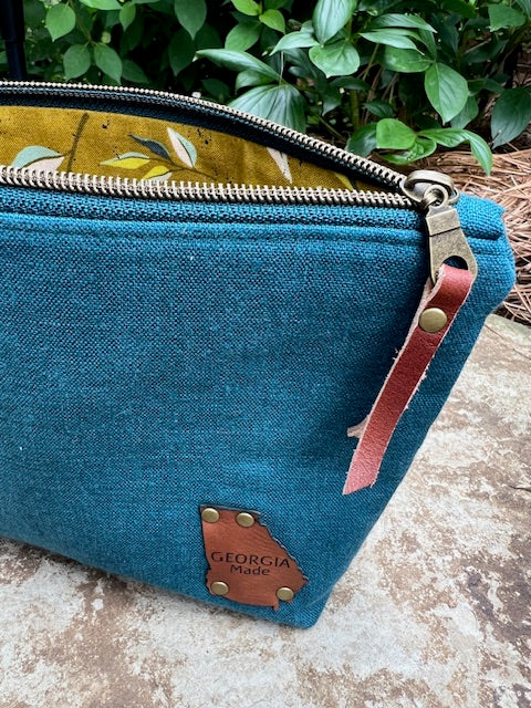 Teal Zipper Pouch