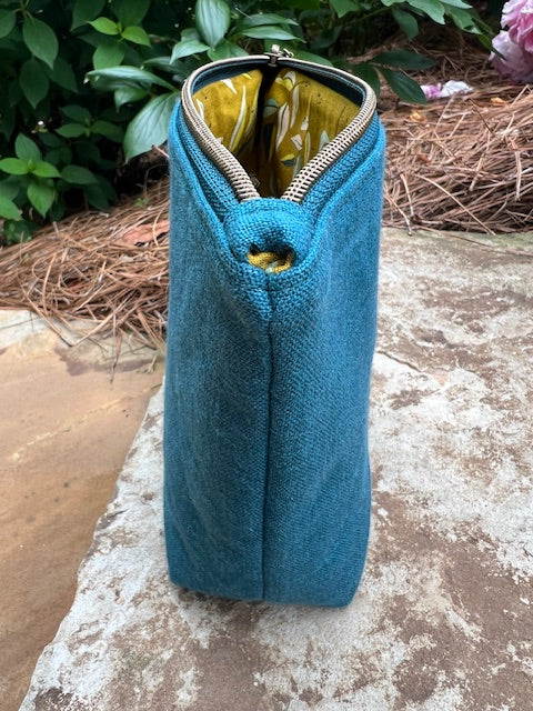 Teal Zipper Pouch