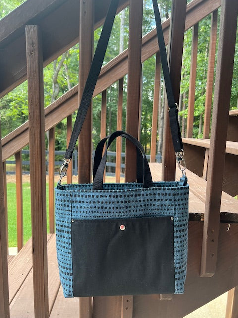 Portland Tote - Black & Blue Tote