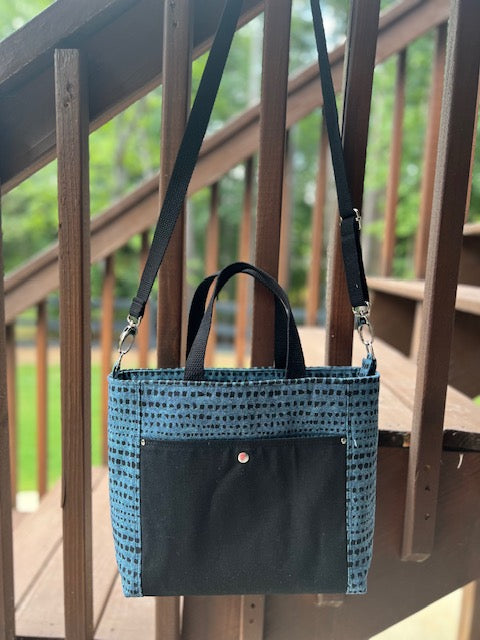 Portland Tote - Black & Blue Tote