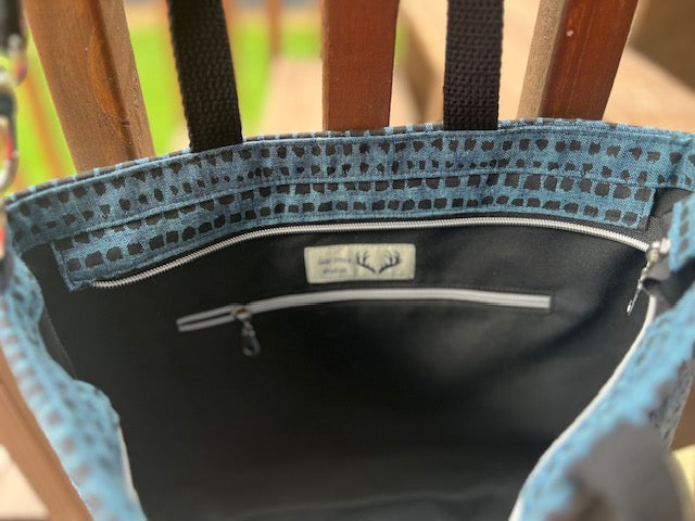 Portland Tote - Black & Blue Tote