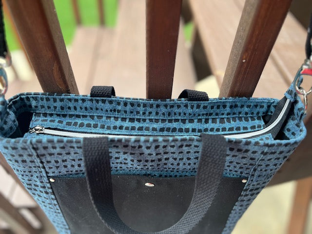 Portland Tote - Black & Blue Tote