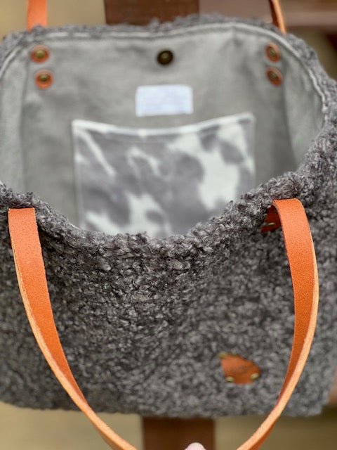 Gray Sherpa Tote
