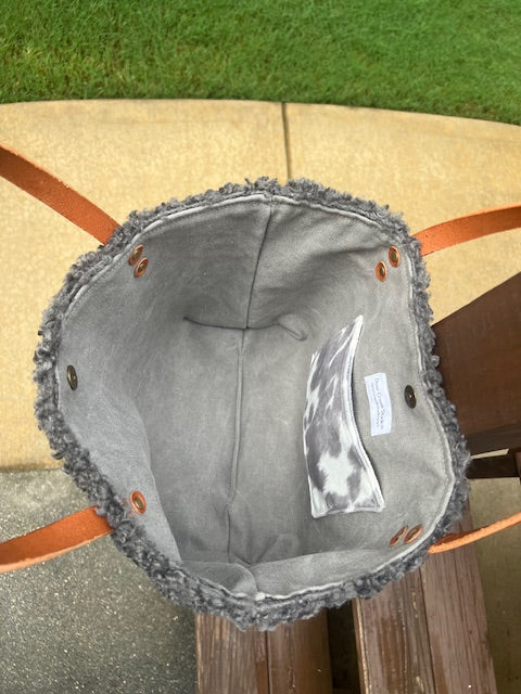 Gray Sherpa Tote