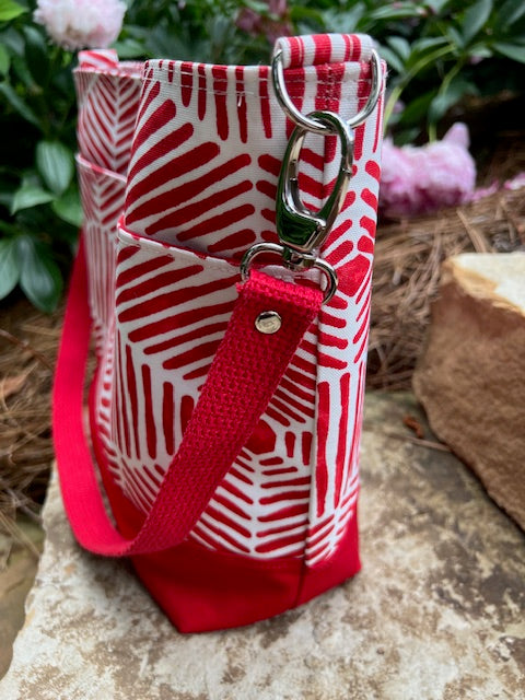 Red Geometric Tote