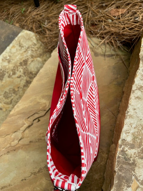 Red Geometric Tote