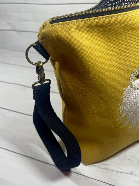 Gold Project Bag with Loop Zipper Pull